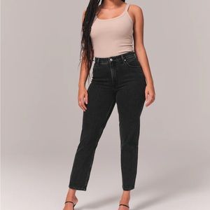Abercrombie Curve Love High Rise Mom Jean Black - Size 30/10